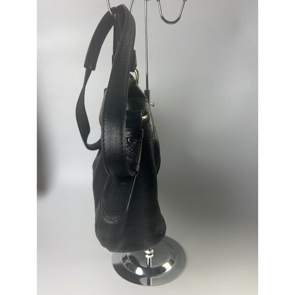 MCM 2WAY Shoulder Bag Handbag Turnlock Men's Women's Black Leather - Picture 4 of 14